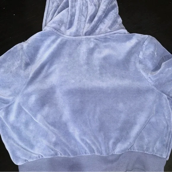 Playboy for Pacsun Y2K Baby Blue Zip-Up Hoodie with Heart Accent - Picture 7 of 10
